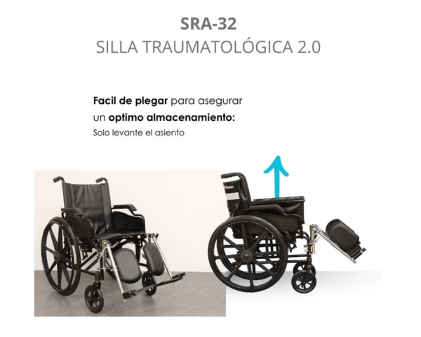 Silla de ruedas traumatológica Blunding - Imagen 3