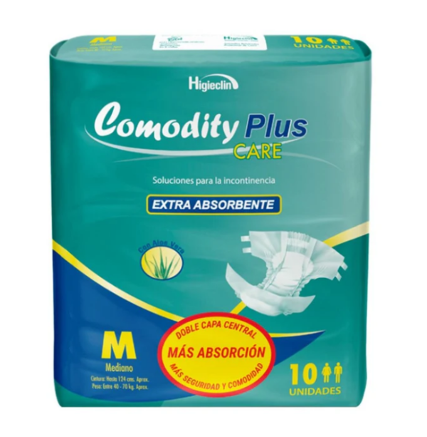 Pañal Adulto Comodity Plus Talla M 10 unidades