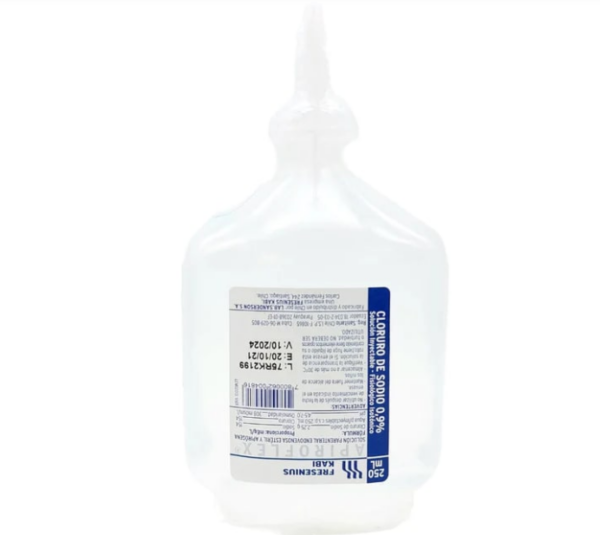 Suero fisiológico 0.9% 250ml (Cloruro de sodio)